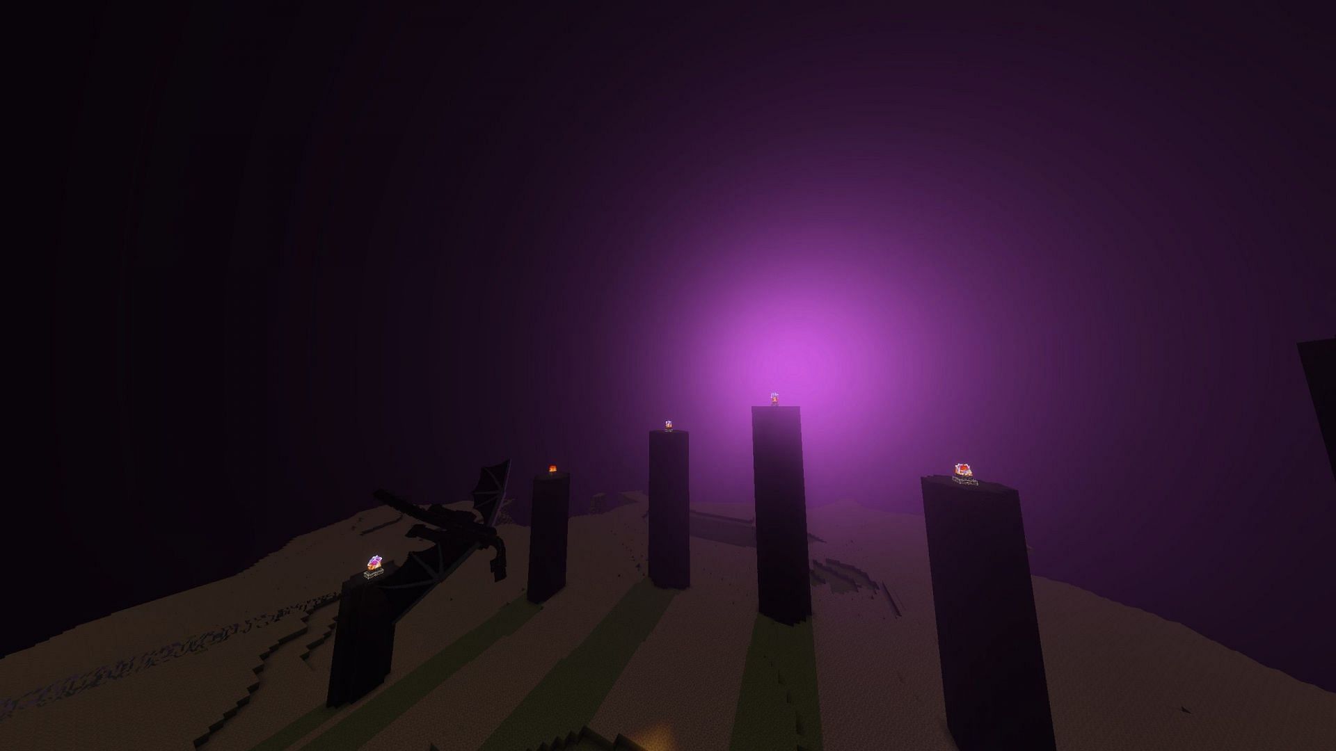 End experiences these weird flashes of light with a low rumble-like sound (Image via Sportskeeda Gaming || Mojang Studios)